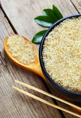 Raw white rice