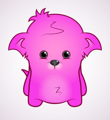 Cute cartoon puppy vector illustration