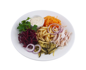 Salad on a plate