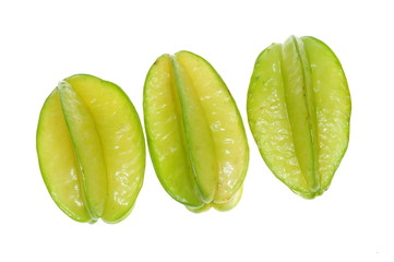 Star Fruit On White Background