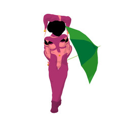 Female Tween Clown Illustration Silhouette © Kathy Gold