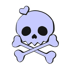 Skull and Crossbones Illustration