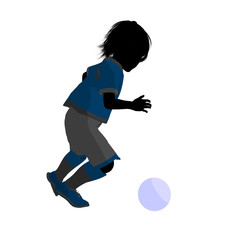 Male Tween Soccer Player Illustration Silhouette
