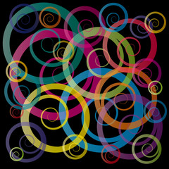 Astract 	spirals and circles # Vector