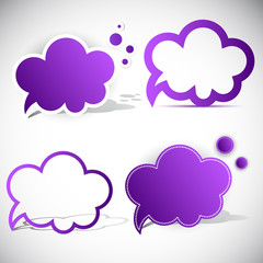 Paper cloud bubble for speech