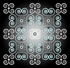 Fototapeta na wymiar flower square pattern