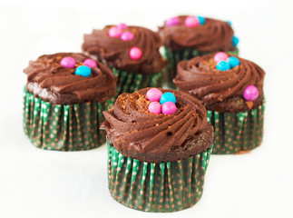 Miniature chocolate cupcakes