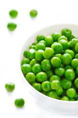 Fresh green peas.