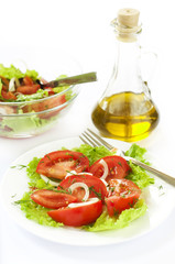 Vegetable salad with olive oil