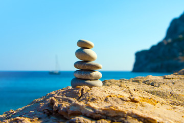 Seascape with stones