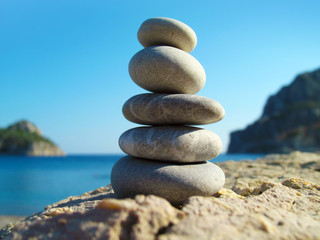 Seascape with stones