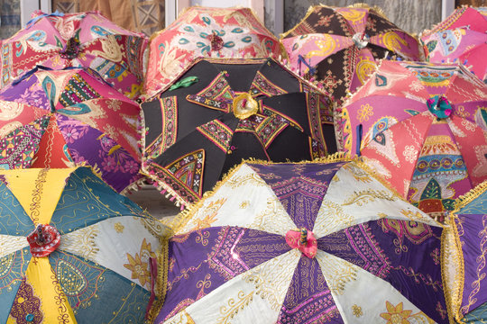 colorful umbrellas, Jaipur, rajasthan, India