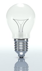 3D Light bulb, isolated white