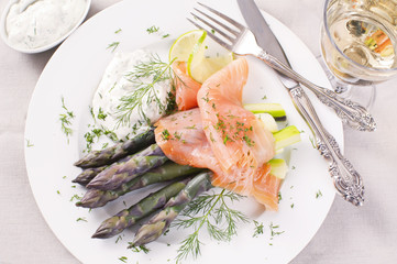 Spargel mit Lachs