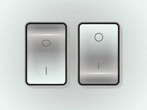 icon on off switch on a background. EPS10, transparency