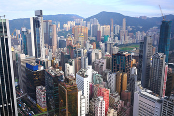 Hong Kong crowded buildings