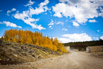 4 x 4 Road in Colorado at sunset © maksymowicz