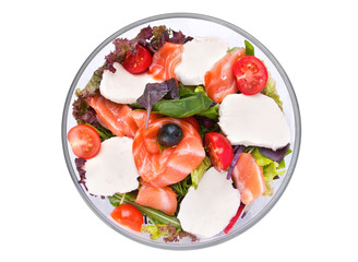 Salad with red fish