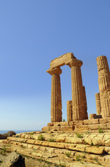 The Temple of Juno Lacinia  at Agricento in Sicily,Italy,Europe