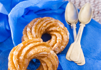 donuts in the blue paper