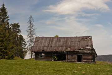old wooden cottage