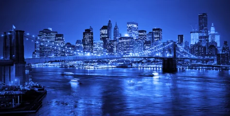  Brooklyn bridge in NYC at night © ericro