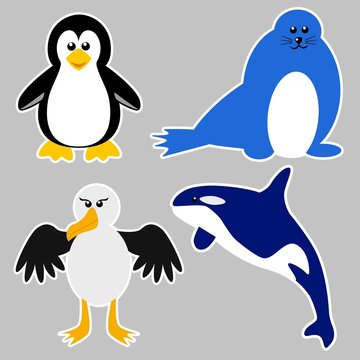 Antarctica Animals Sticker