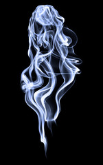 smoke isolated on black