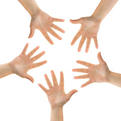 Circle made of hands