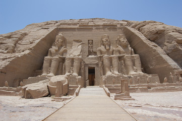 Entrance to the Temple at Abu Simbel