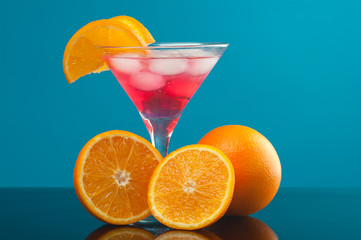 tropical  red cold cocktail