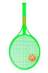 racket and ball
