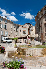 Fototapeta na wymiar Village square in France