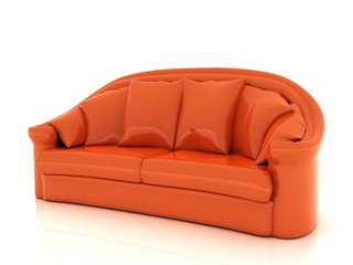 3D sofa on white background