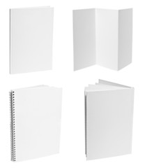 leaflet notebook textbook white blank paper template