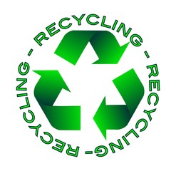 Recycling icon, vector