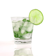 Mojito drink isolated on white background