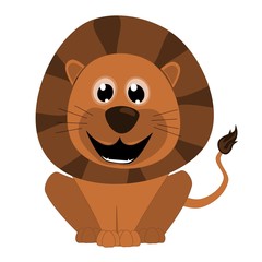 Illustration of a cute lion