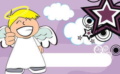 angel kid cartoon background8