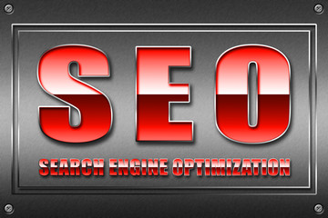 SEO Searchengineoptimization metal red