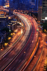 Obraz premium traffic in city at night