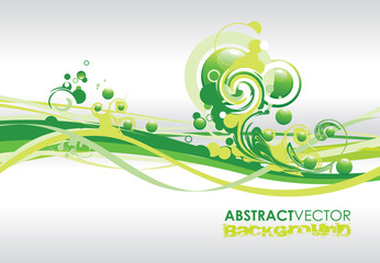 a abstract green spiral line background