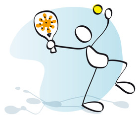 sportsman playing tennis