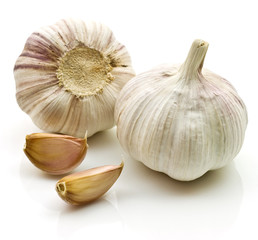 Garlic isolated on white