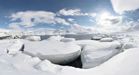 Vlies Fototapete Gletscher Winter in der Arktis - PANORAMA