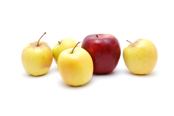 yellow and red apples