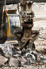 Construction equipment on buildlng