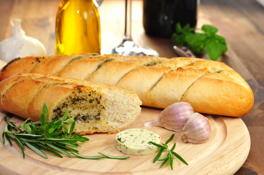 Fototapeta Kräuterbaguette