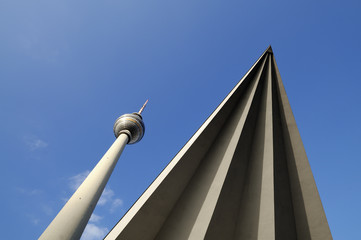 Television tower with triangle in Berlin, Germany