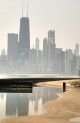 Obraz na płótnie Canvas HDR of Chicago with Mist